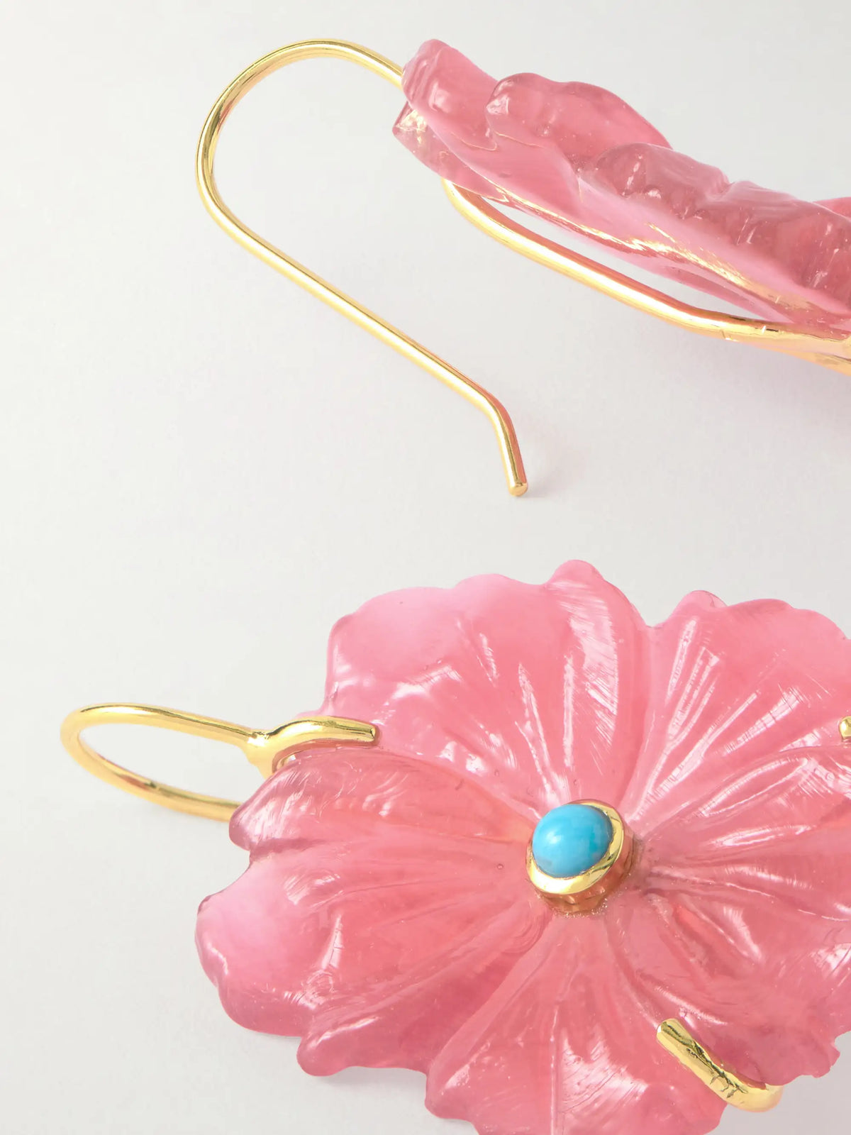New Bloom Gold-plated, Glass And Turquoise Earrings