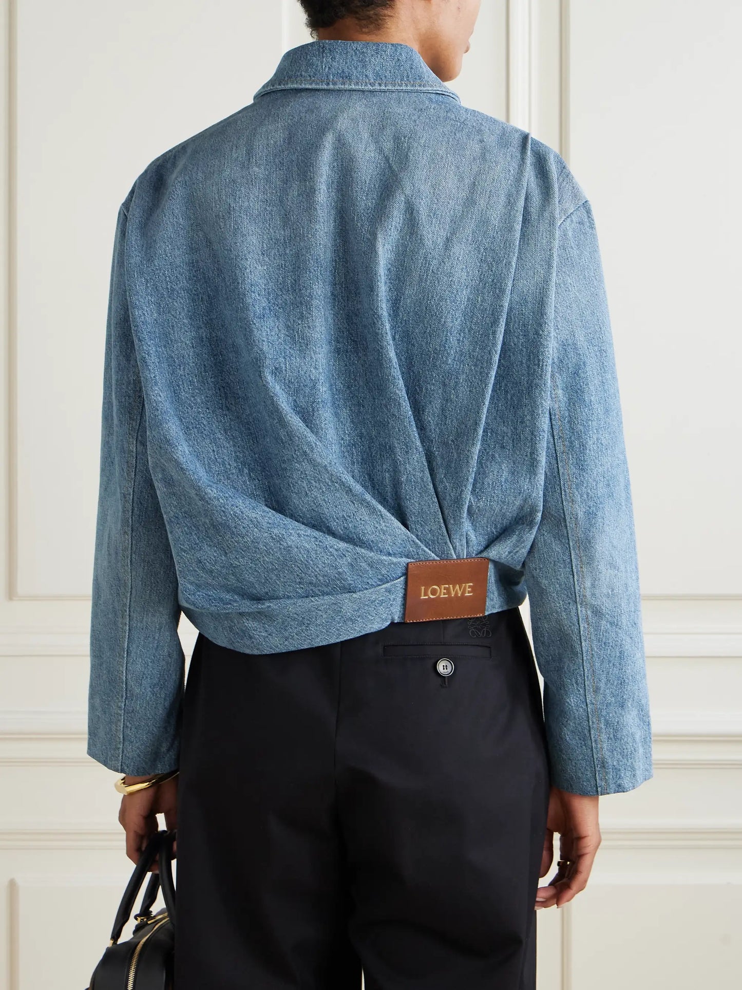 Draped Denim Jacket
