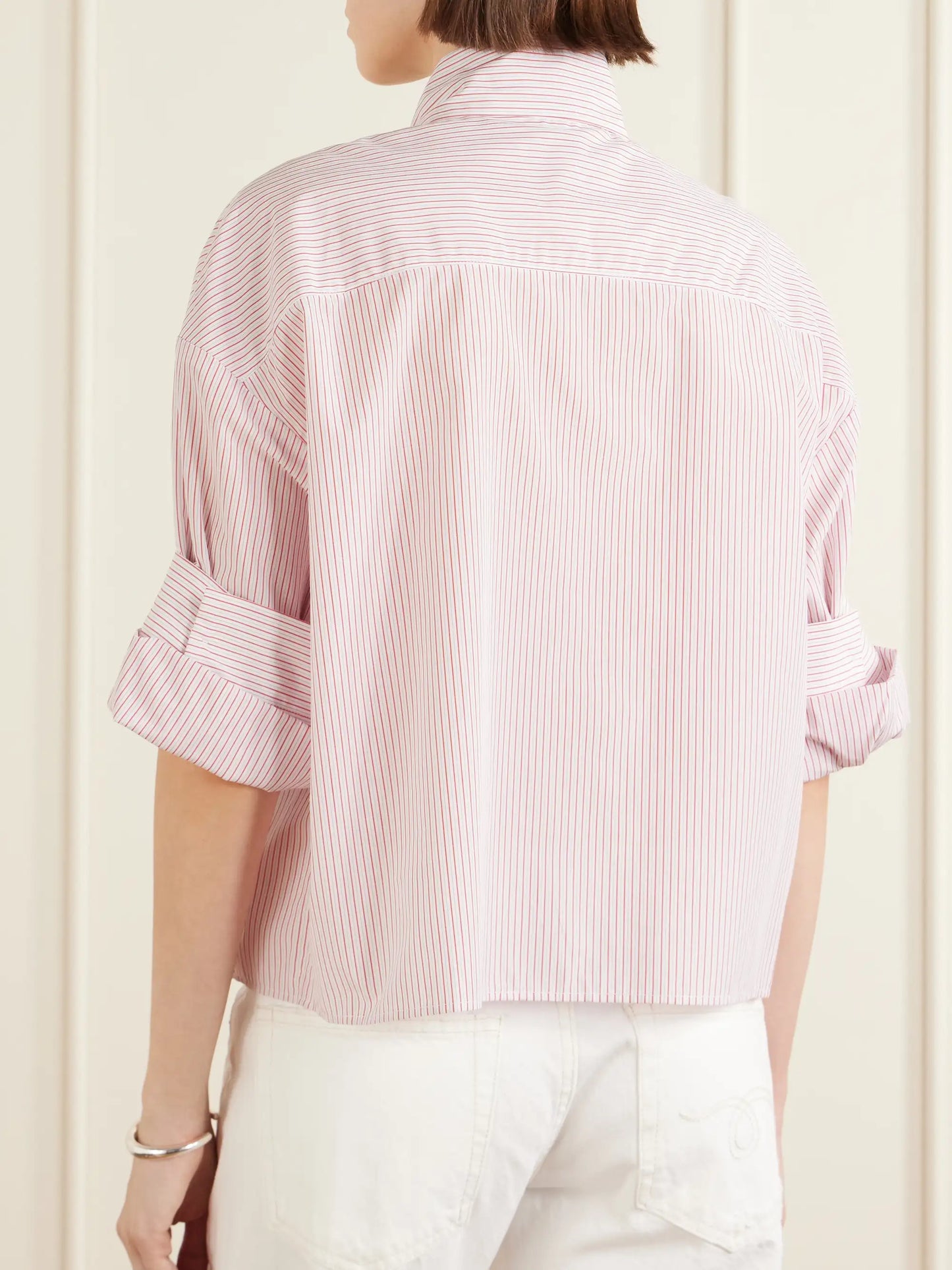 Tie One On Striped Cotton-poplin Shirt