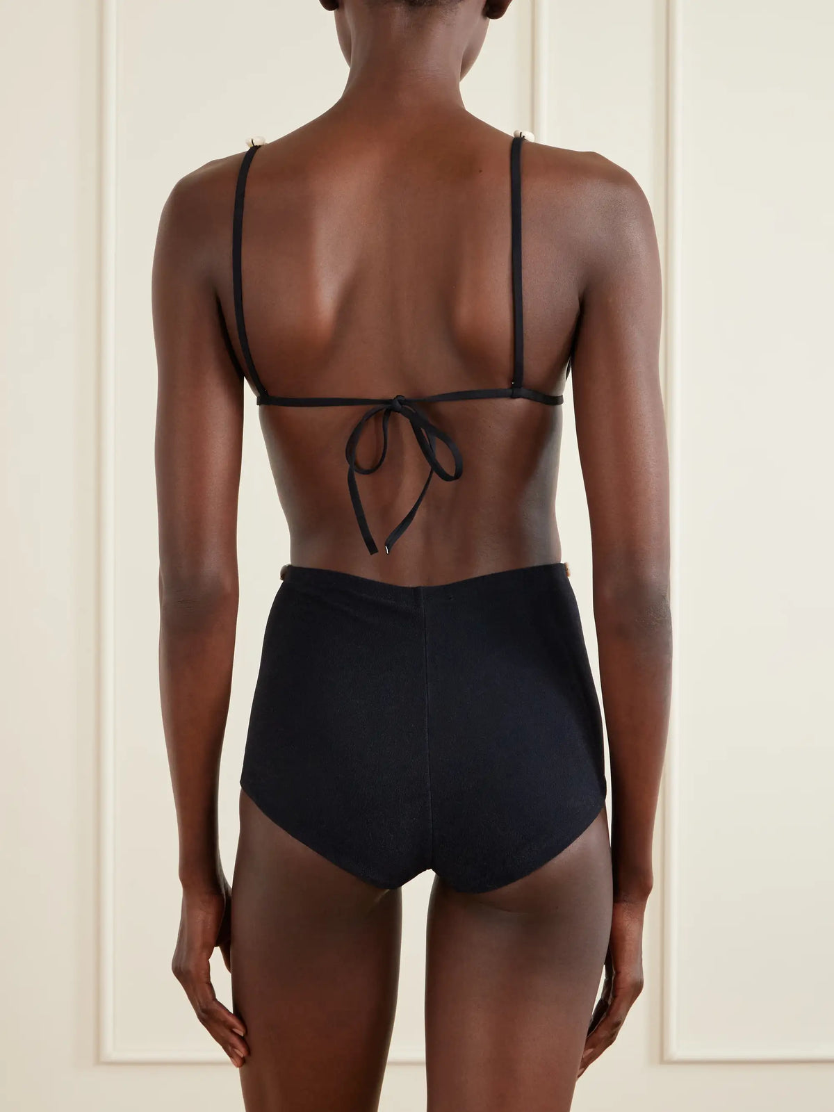 Sara Cristina Embellished Jersey Bikini Bottoms