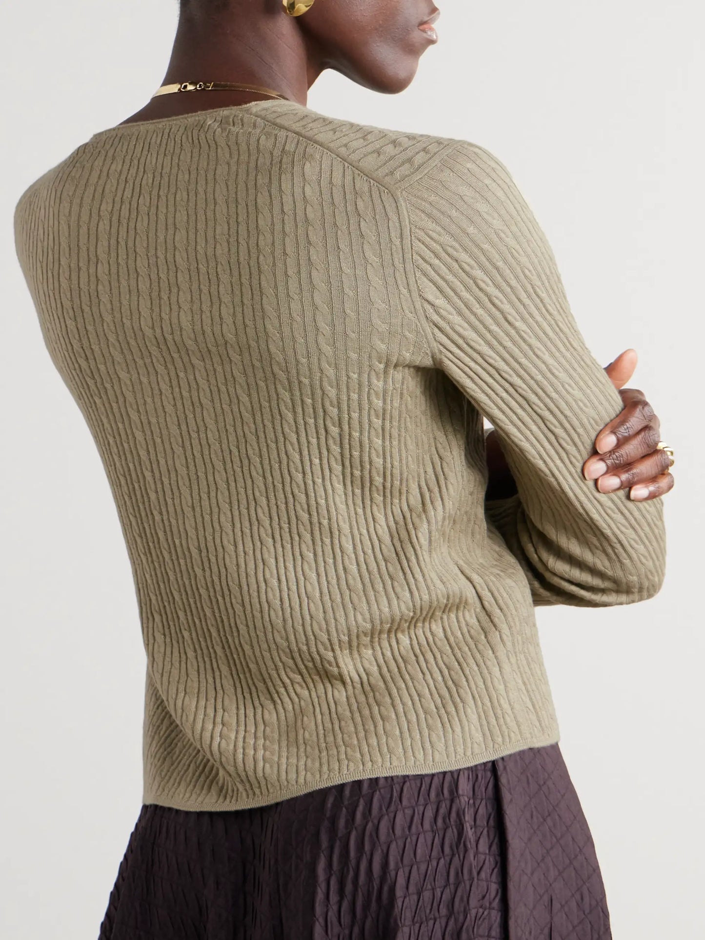 Rimella Cable-knit Cashmere And Silk-blend Cardigan