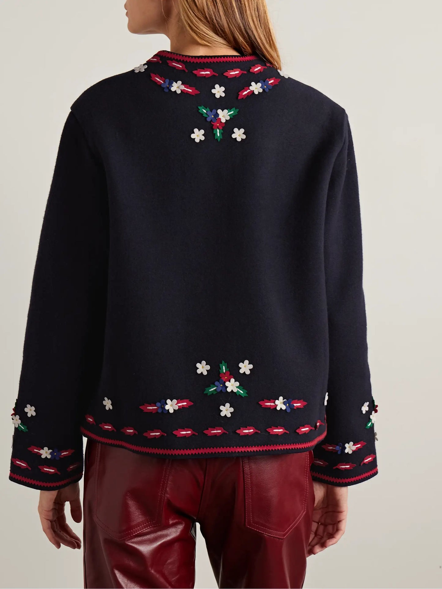 Carroll Appliquéd Wool Felt Jacket