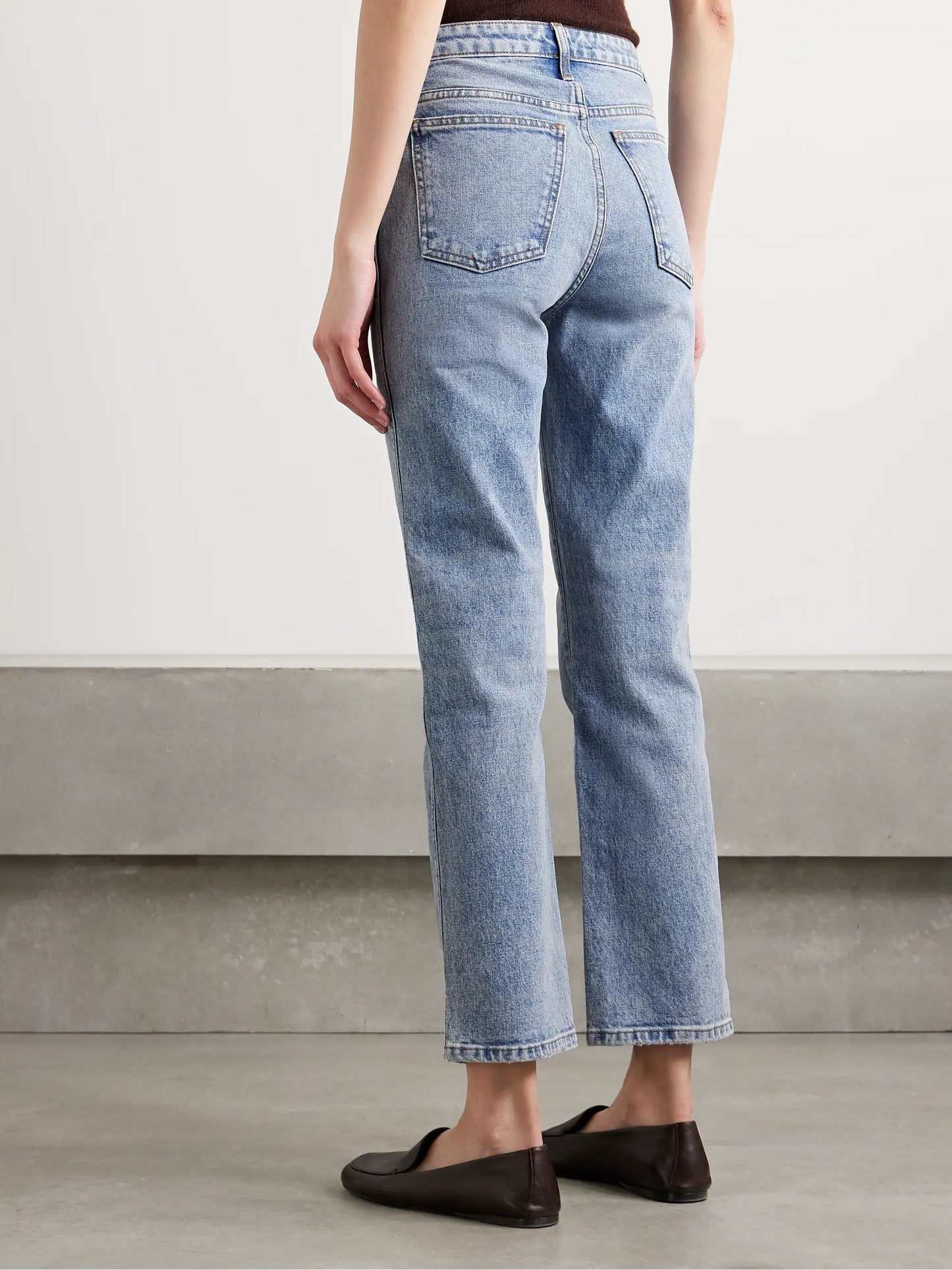 Abigail Stretch Cropped High-rise Straight-leg Jeans