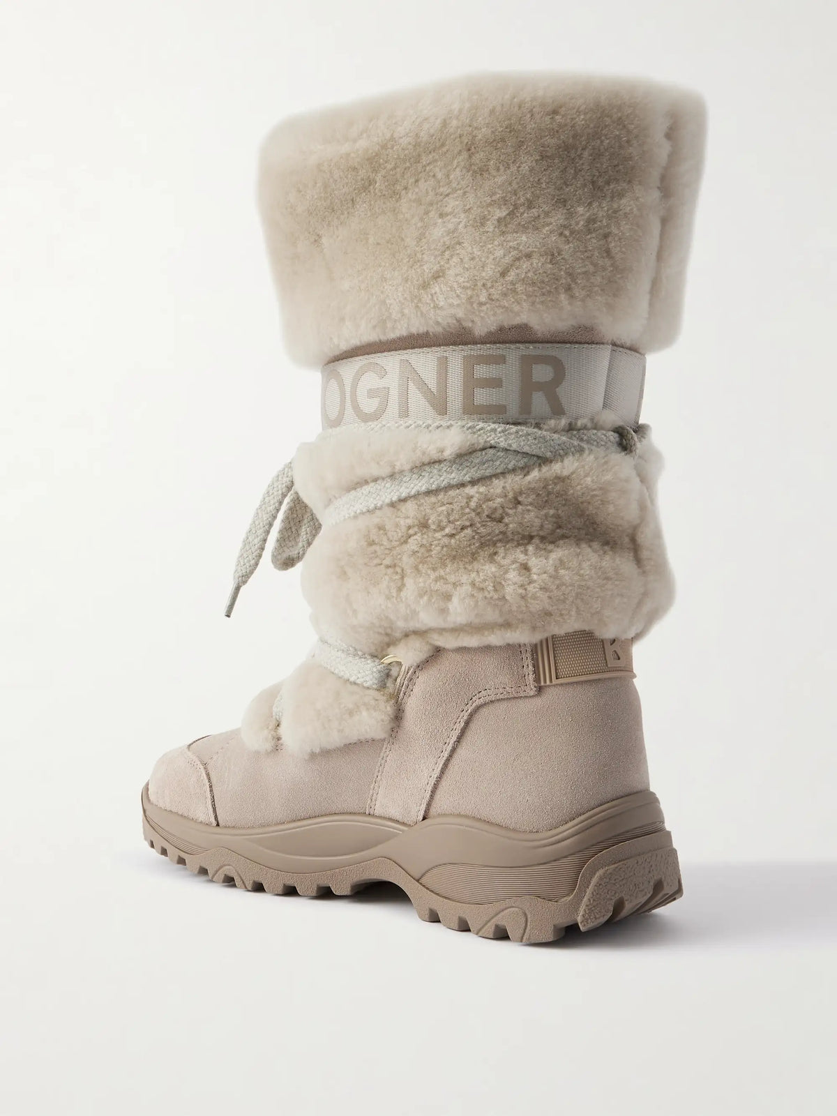 Alta Badia Shearling And Suede Ankle Boots