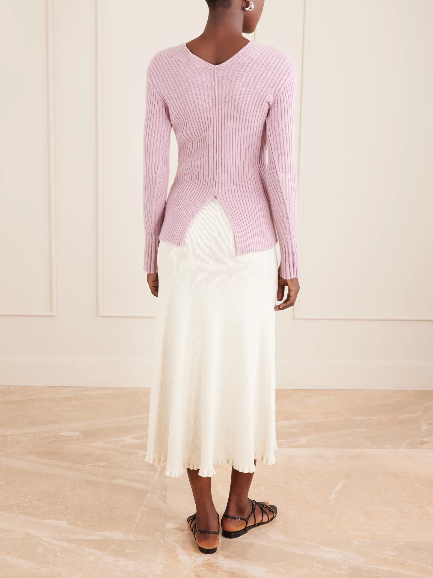 Valeria Ribbed-knit Cashmere Cardigan