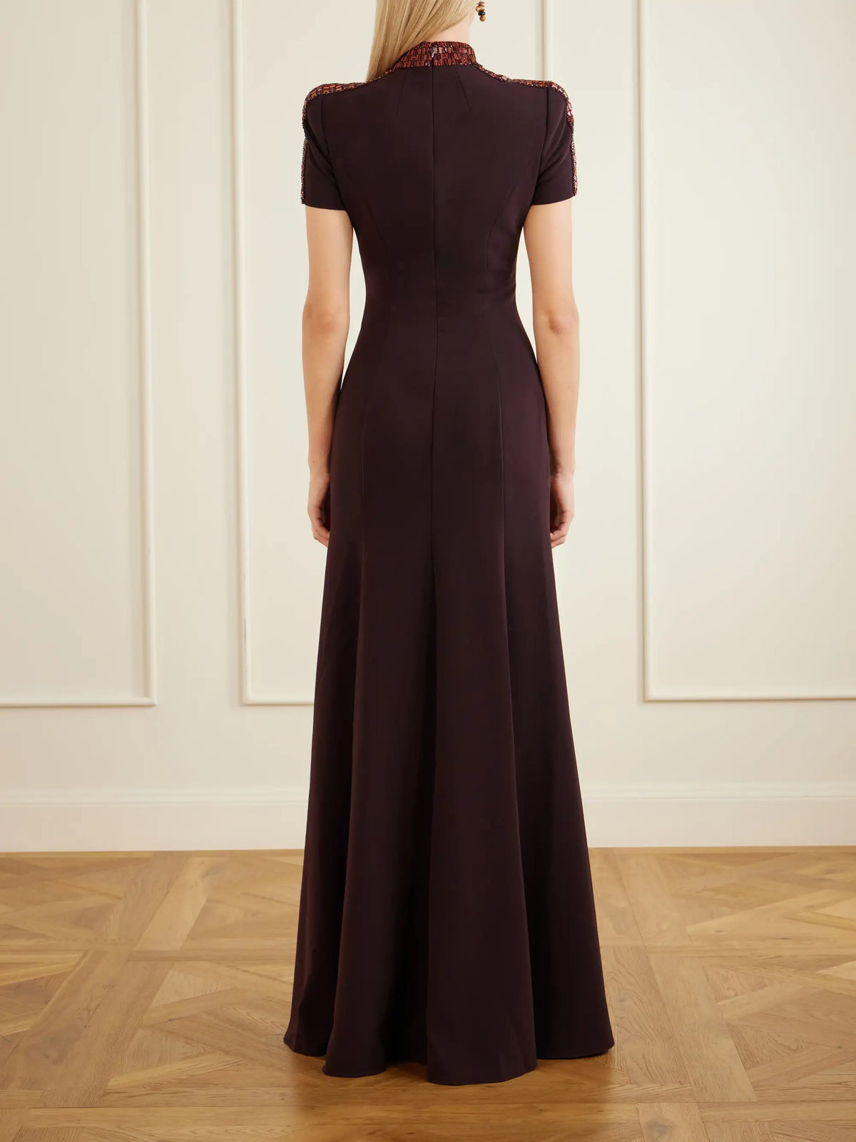 Mesa Embellished Crepe Gown