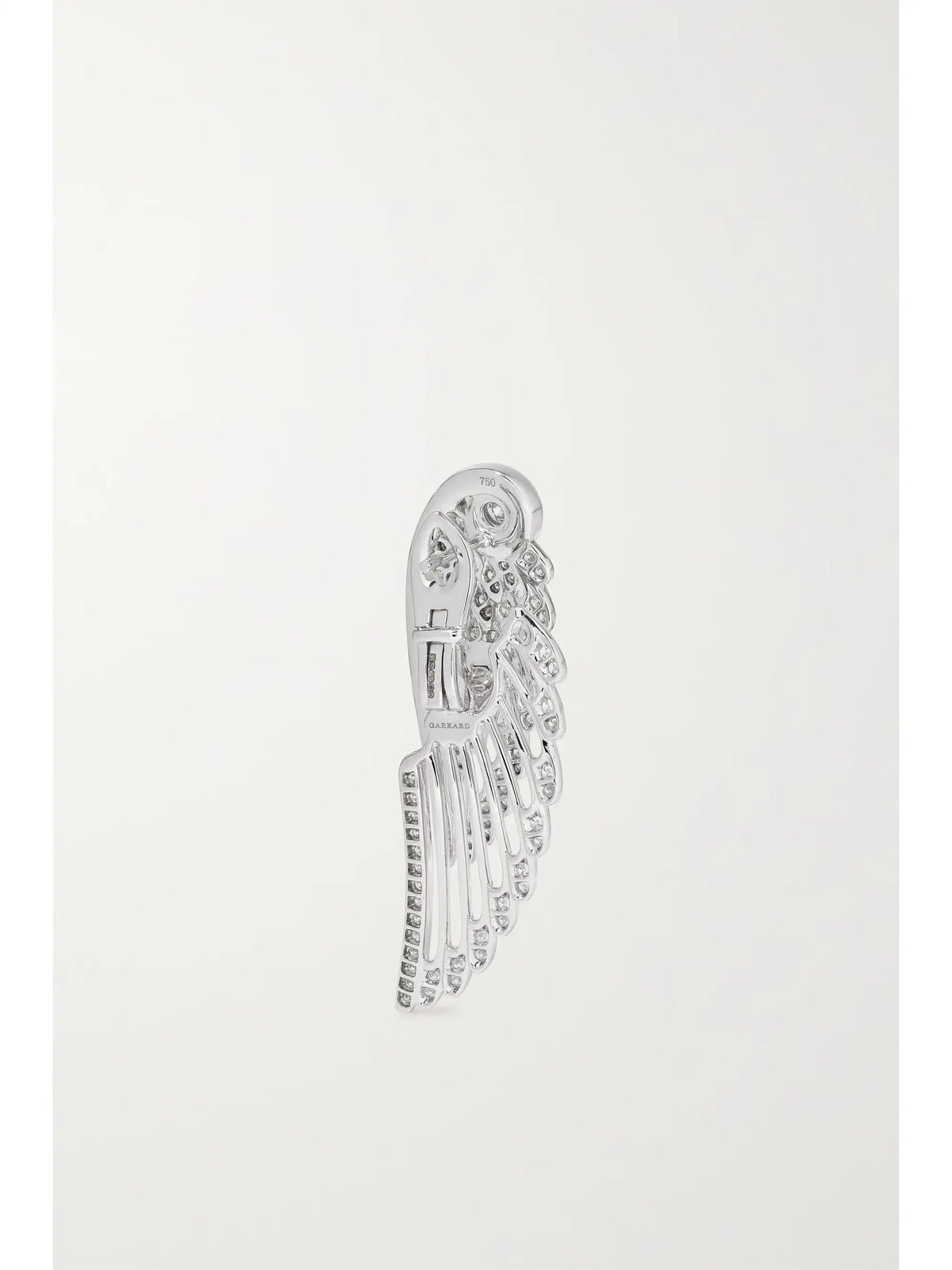 Wings Embrace 18-karat White Gold Diamond Earrings