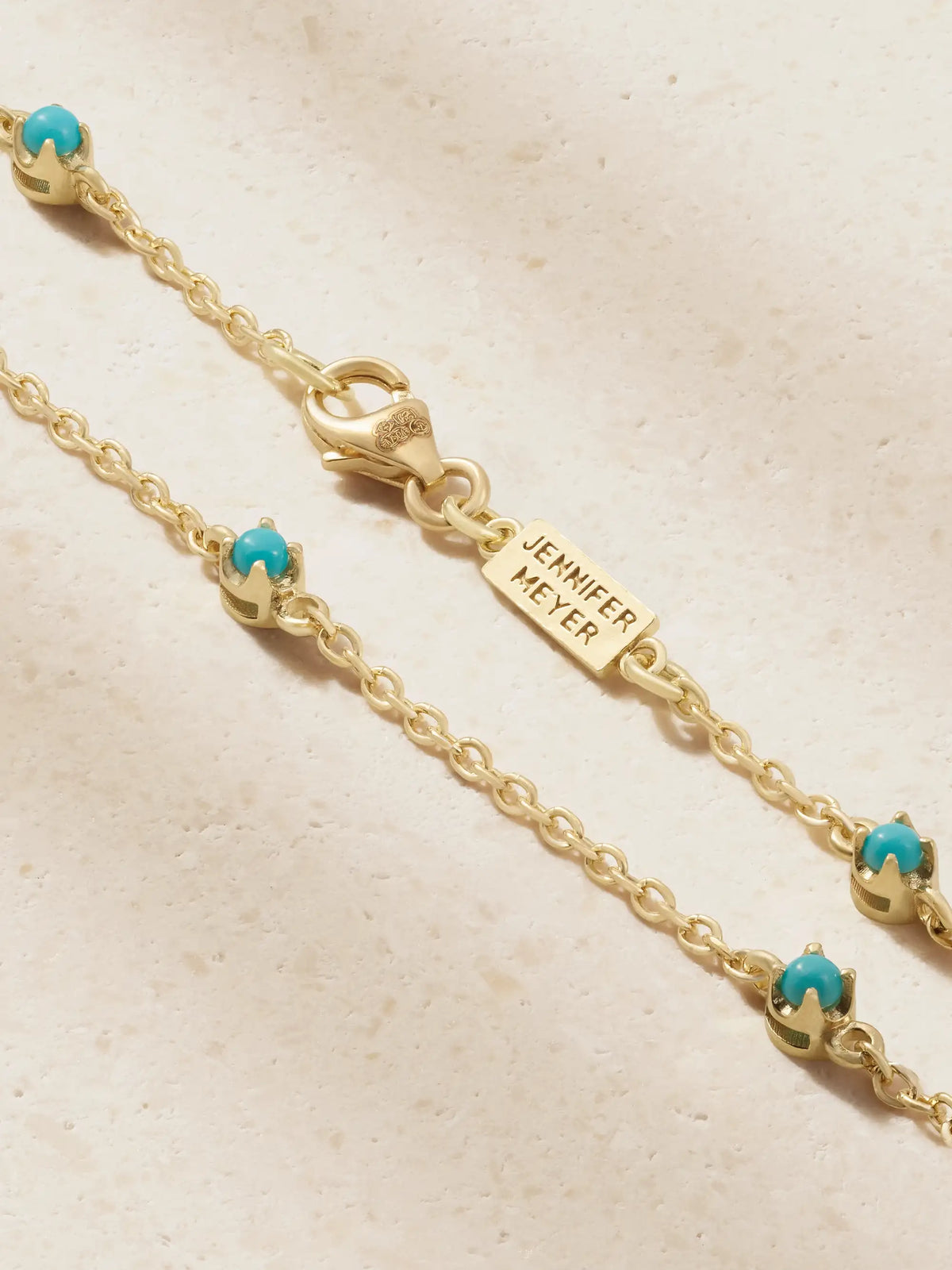 Jennifer Meyer 5 Illusion 18-karat Gold Turquoise Bracelet