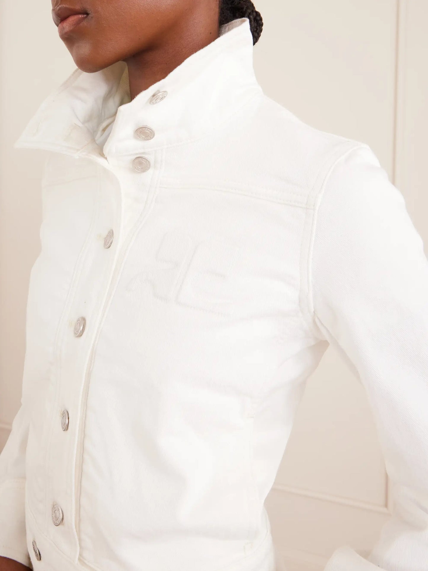 Reedition Cropped Logo-embroidered Denim Jacket