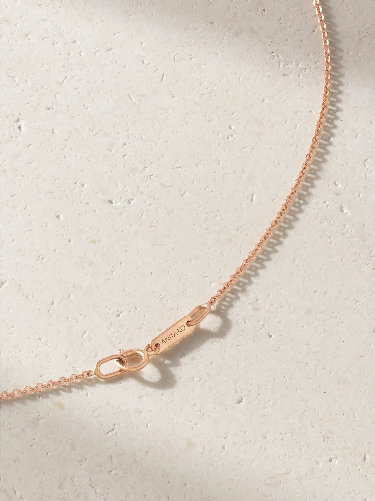 Initial 18-karat Rose Gold Diamond Necklace