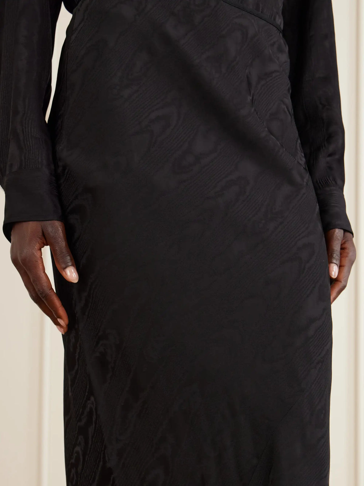 Moire Midi Skirt