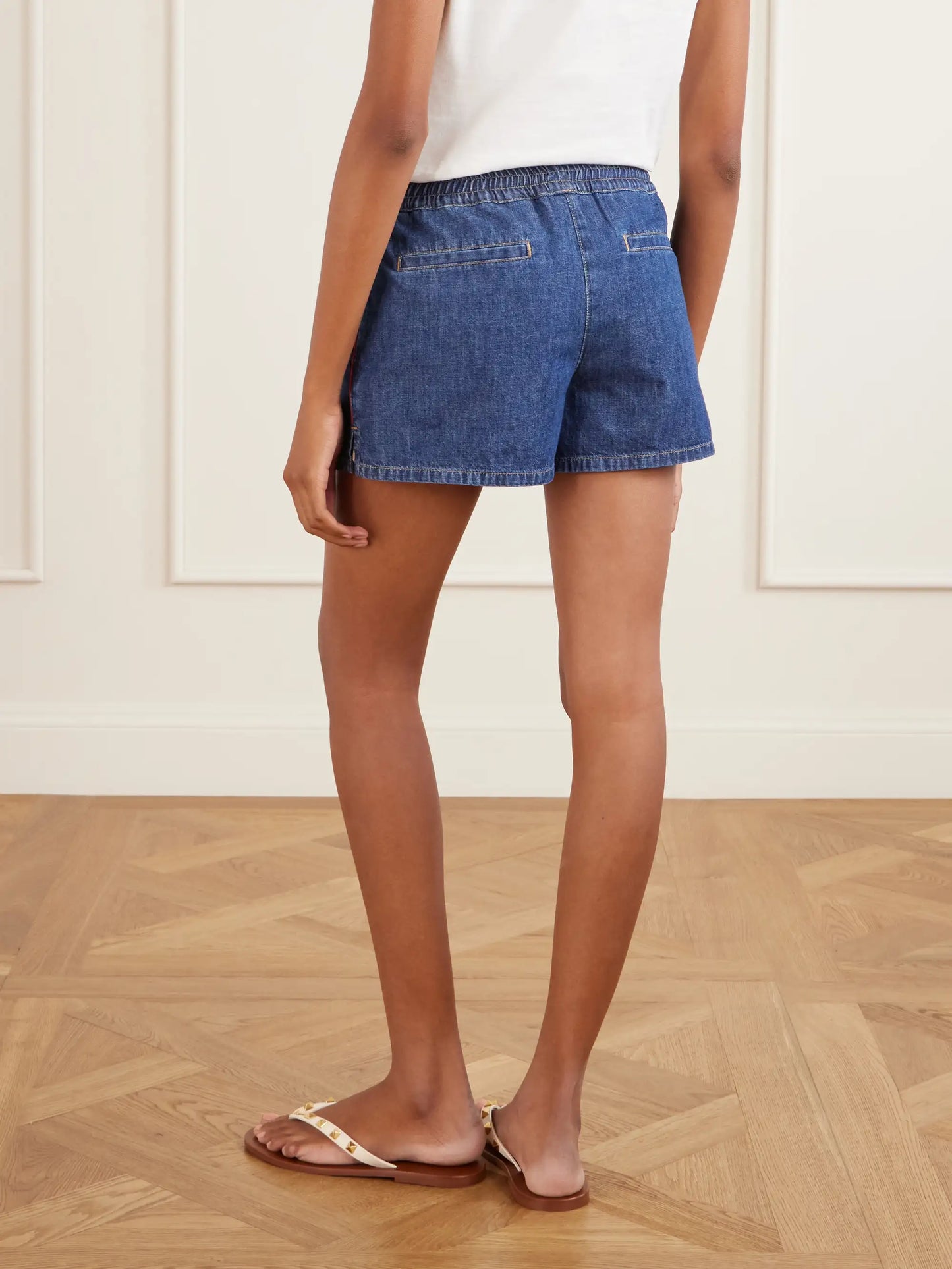Embellished Denim Shorts