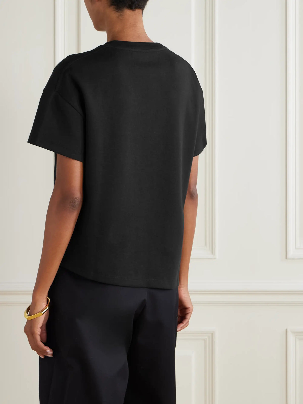 LOEWE Anagram Asymmetric Cotton-blend Jersey T-shirt