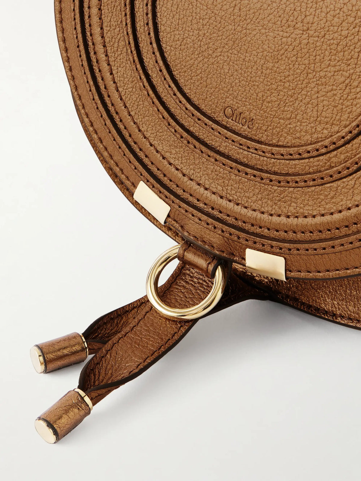 Marcie Metallic Crinkled-leather Shoulder Bag