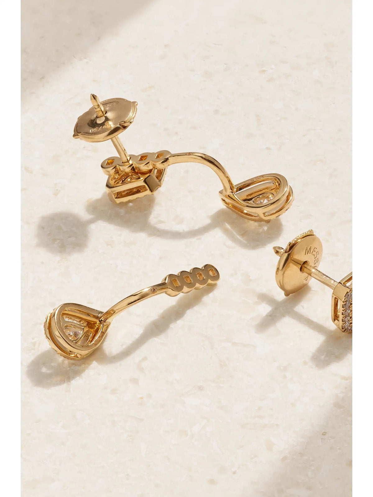 My Twin Toi & Moi 18-karat Gold Diamond Earrings