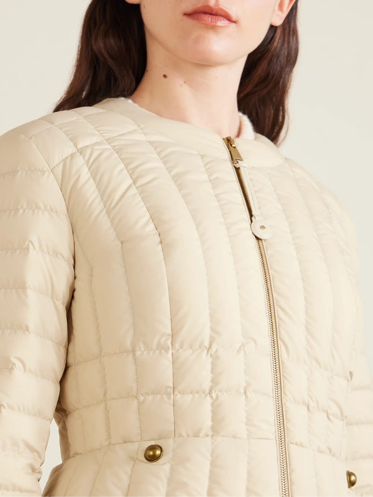 Menthe Appliquéd Padded Quilted Shell Down Jacket