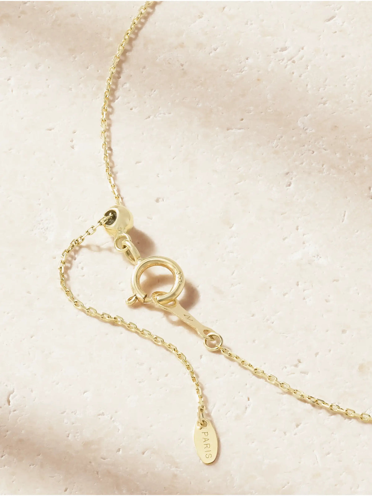 Persée Cravate 9-karat Gold Diamond Necklace