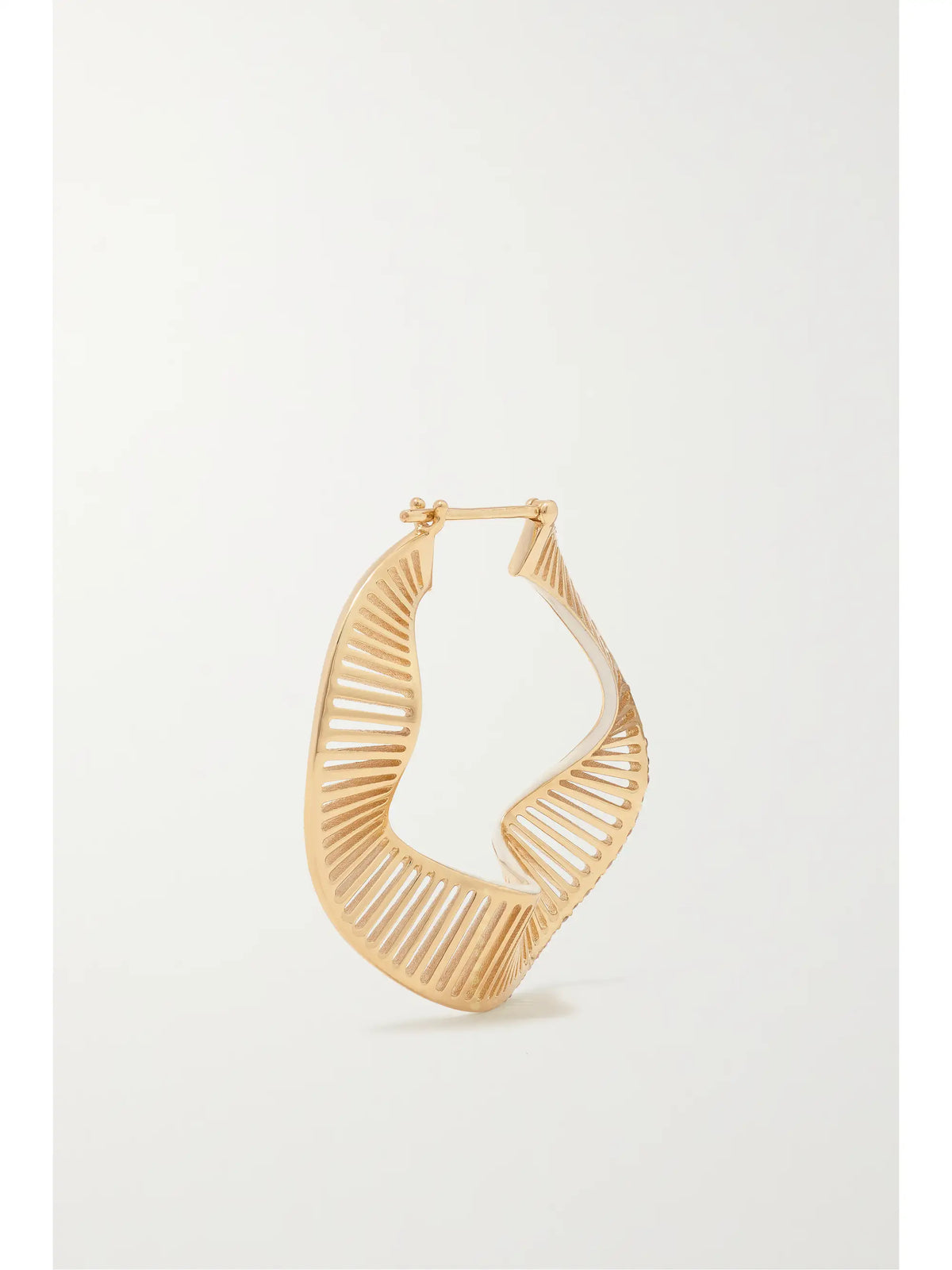 Twisted Waves 18-karat Gold, Enamel And Diamond Hoop Earrings