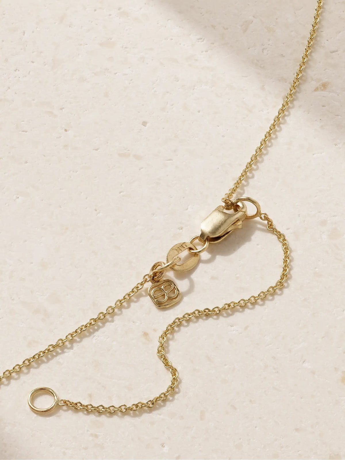Initial 14-karat Gold Diamond Necklace