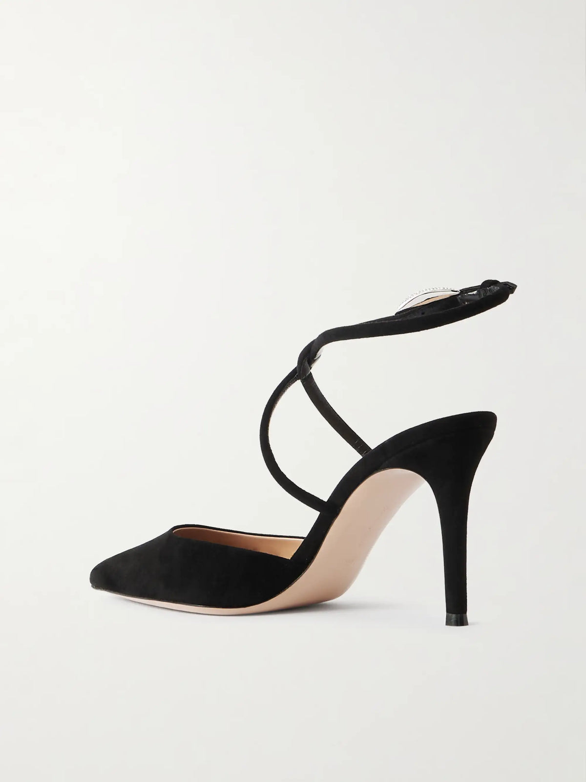 Jungle Mamba 85 Crystal-embellished Suede Pumps