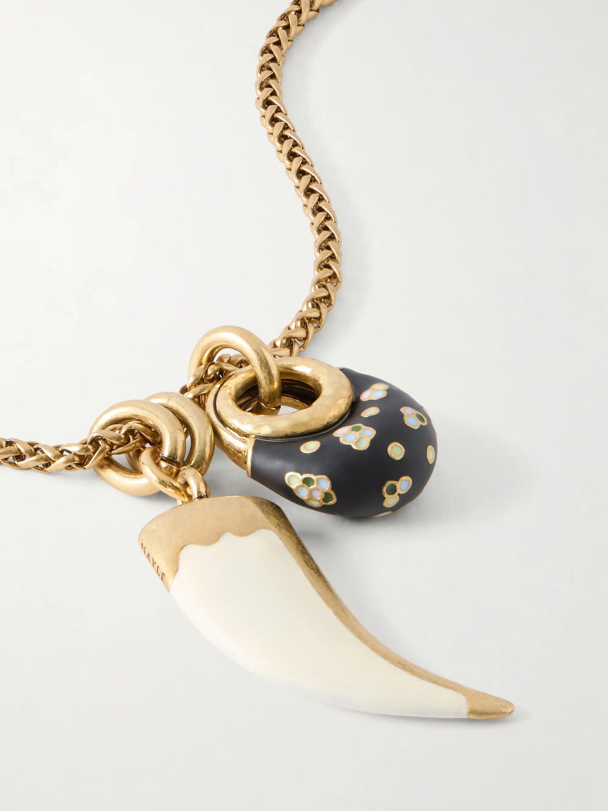 Niki Horn Of Plenty Gold-plated And Enamel Necklace