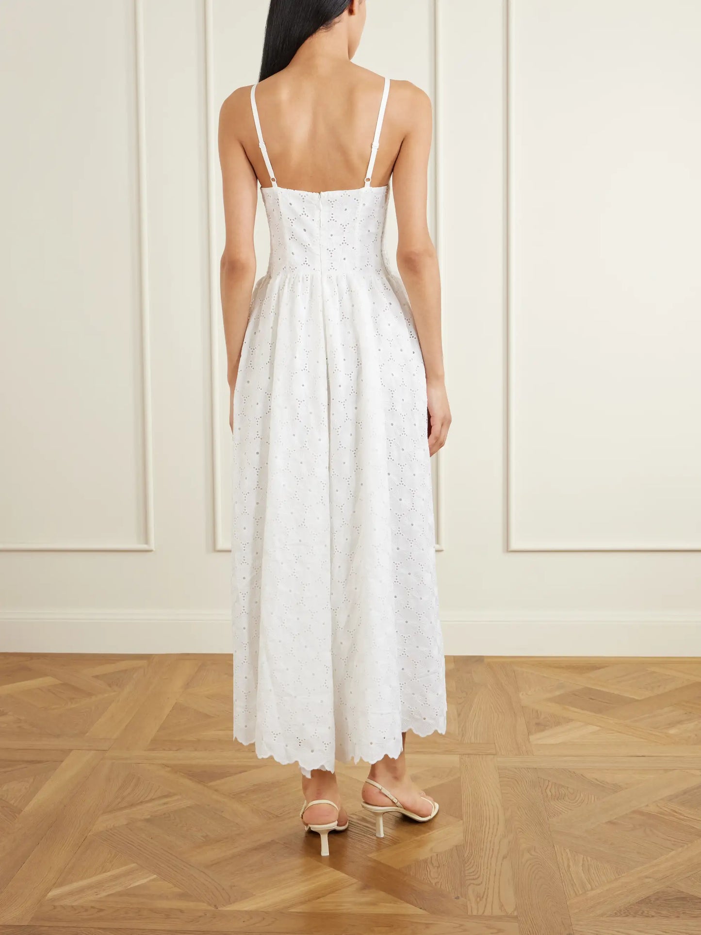 Milana Broderie Anglaise Midi Dress