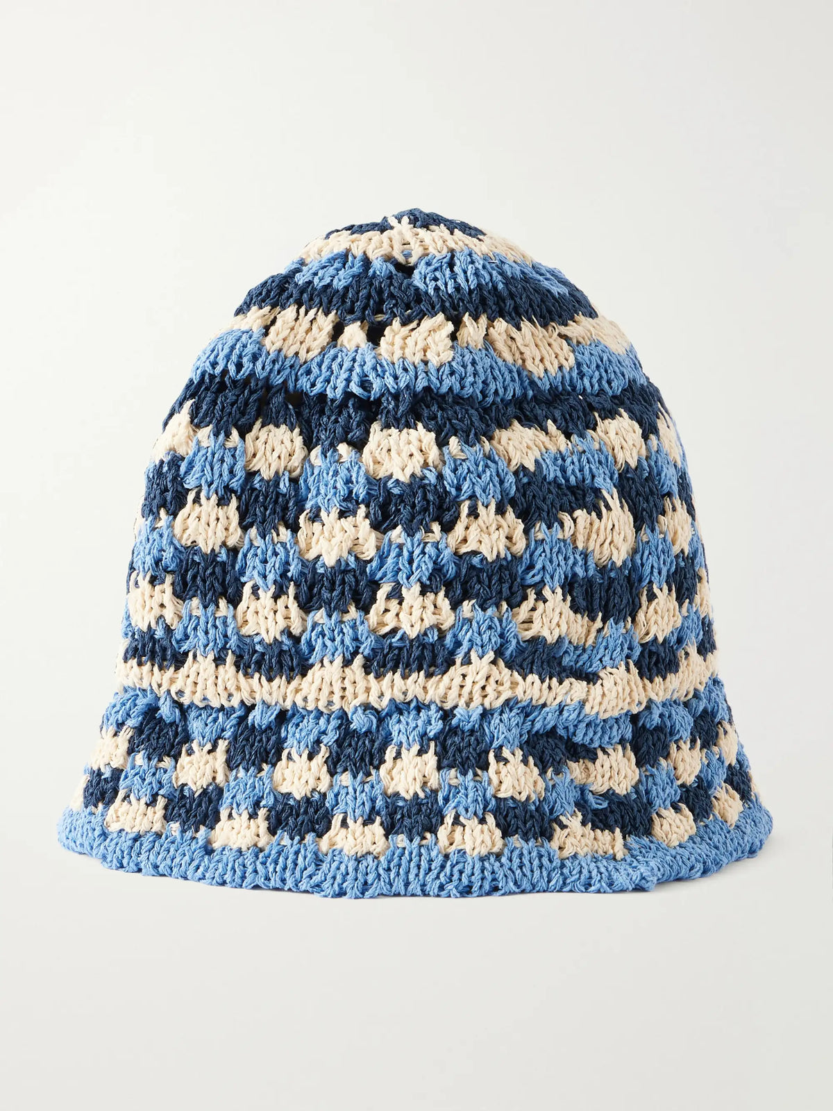 + Paula's Ibiza Anagram Appliquéd Crocheted Paper-blend Bucket Hat