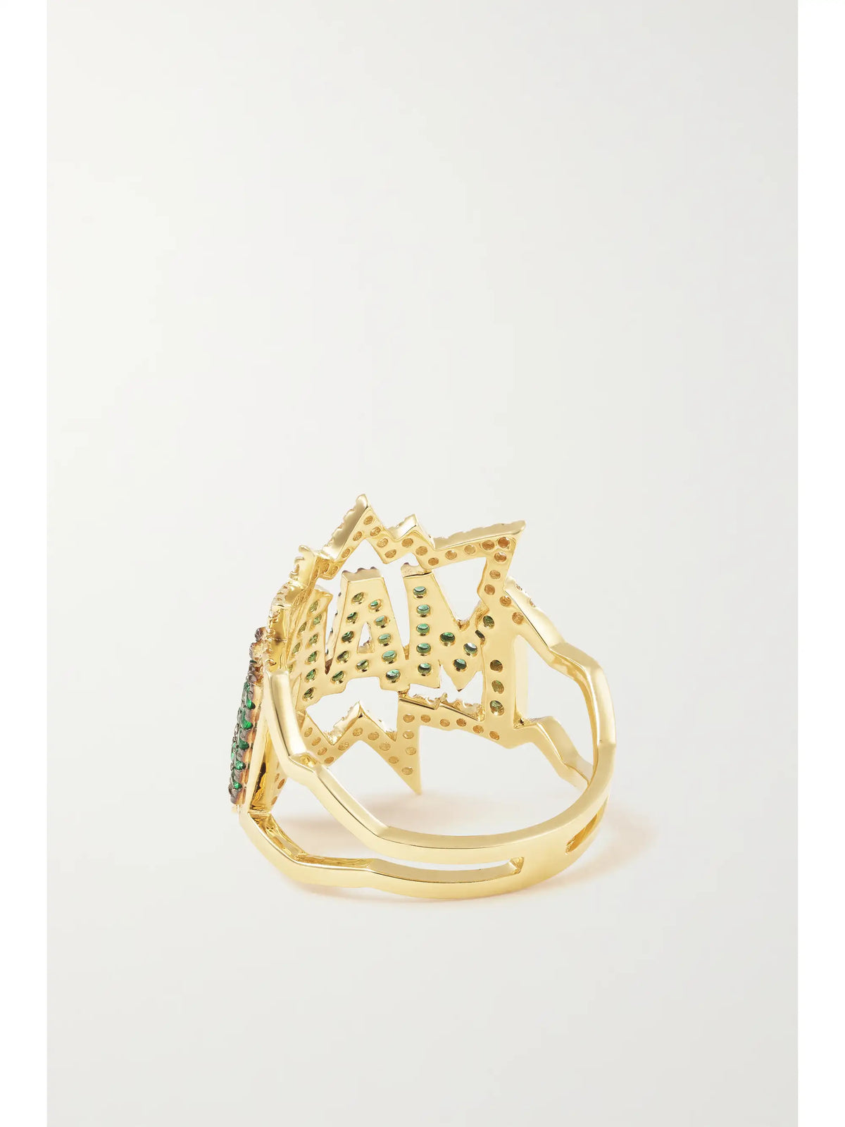 Mama 18-karat Gold, Emerald And Diamond Ring