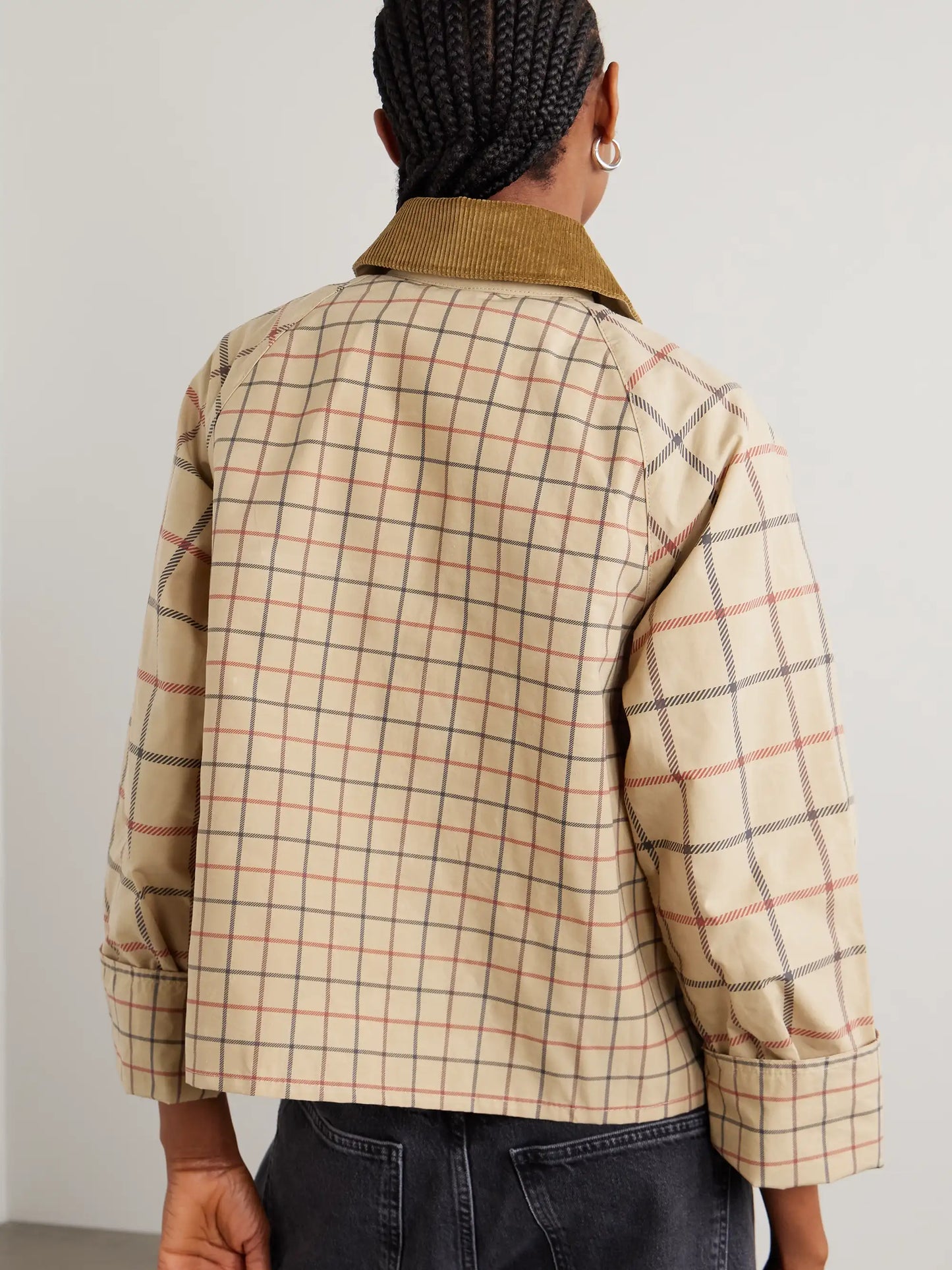 Mackworth Corduroy-trimmed Checked Cotton Jacket