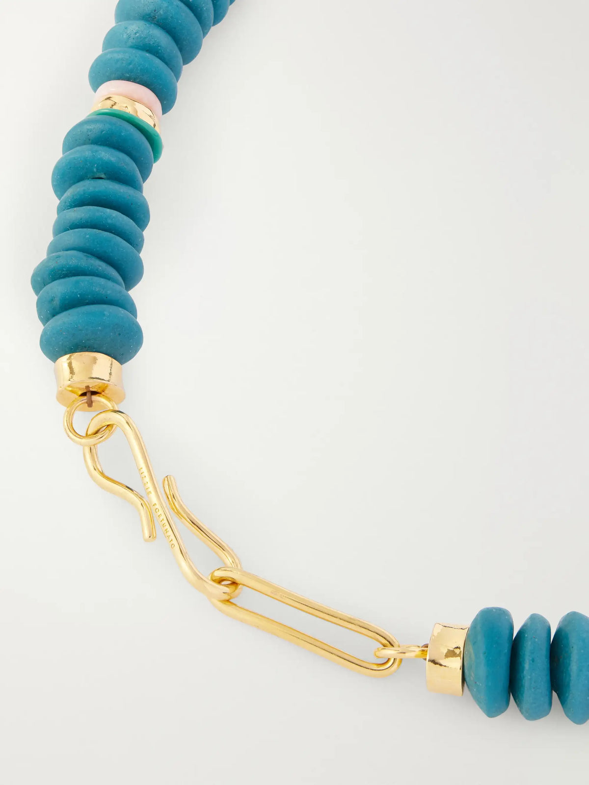 Gold-tone Glass Beaded Necklace