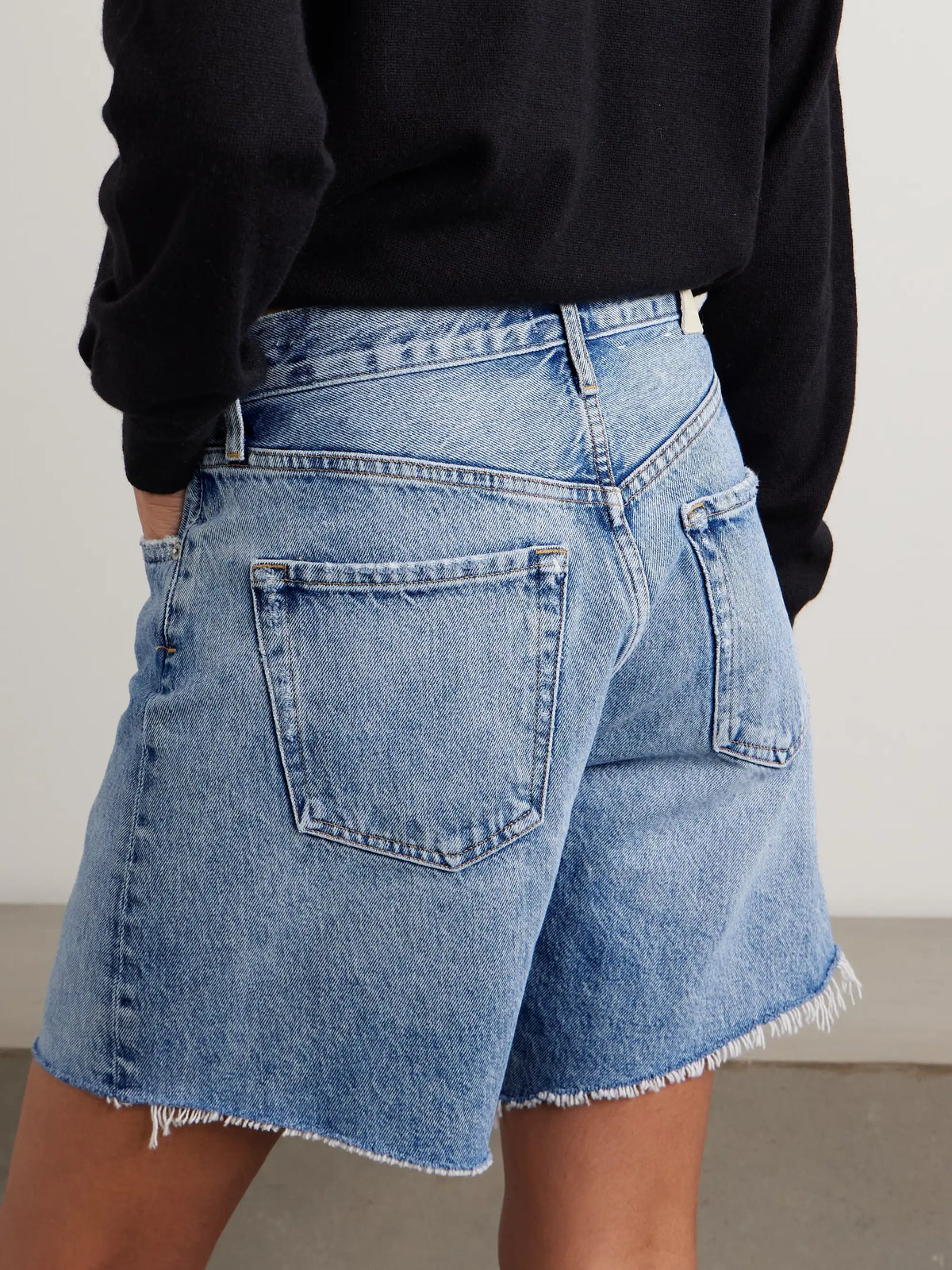 Marlow Frayed Denim Shorts