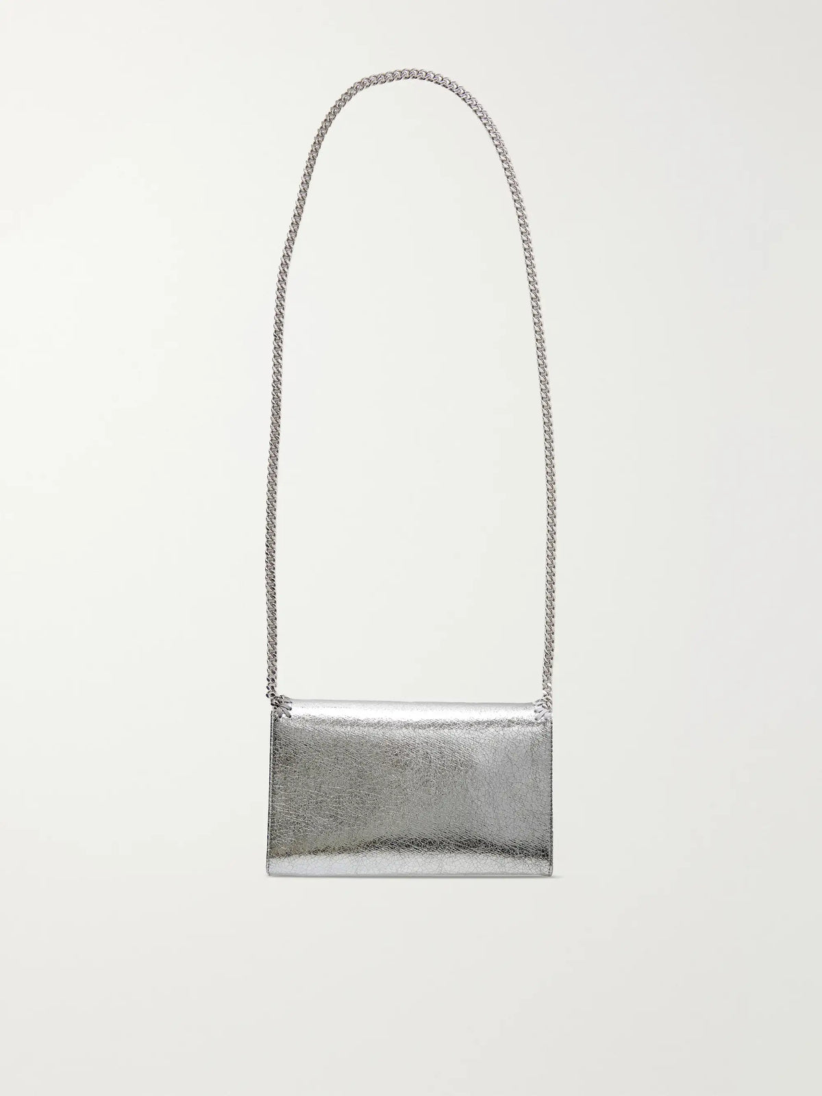 The Falabella Crinkled Metallic Chain Wallet
