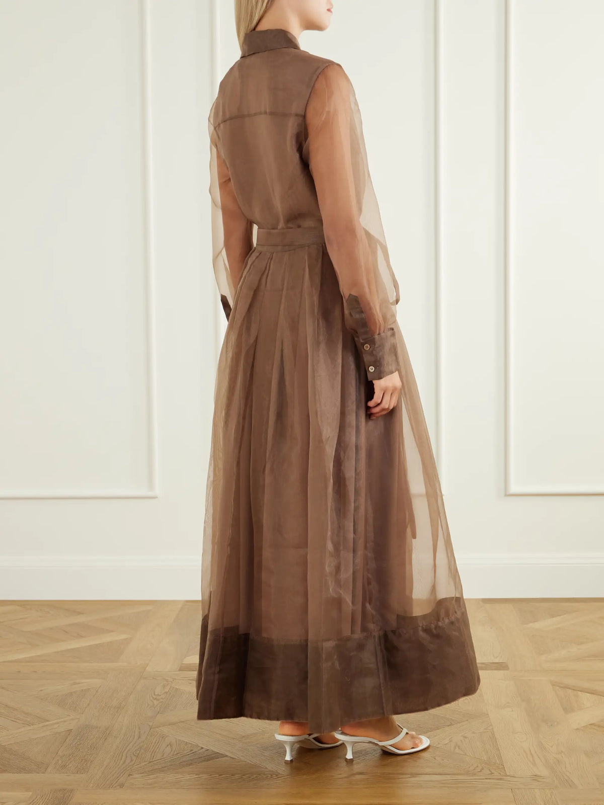 SIMKHAI Montgomery Belted Organza Gown