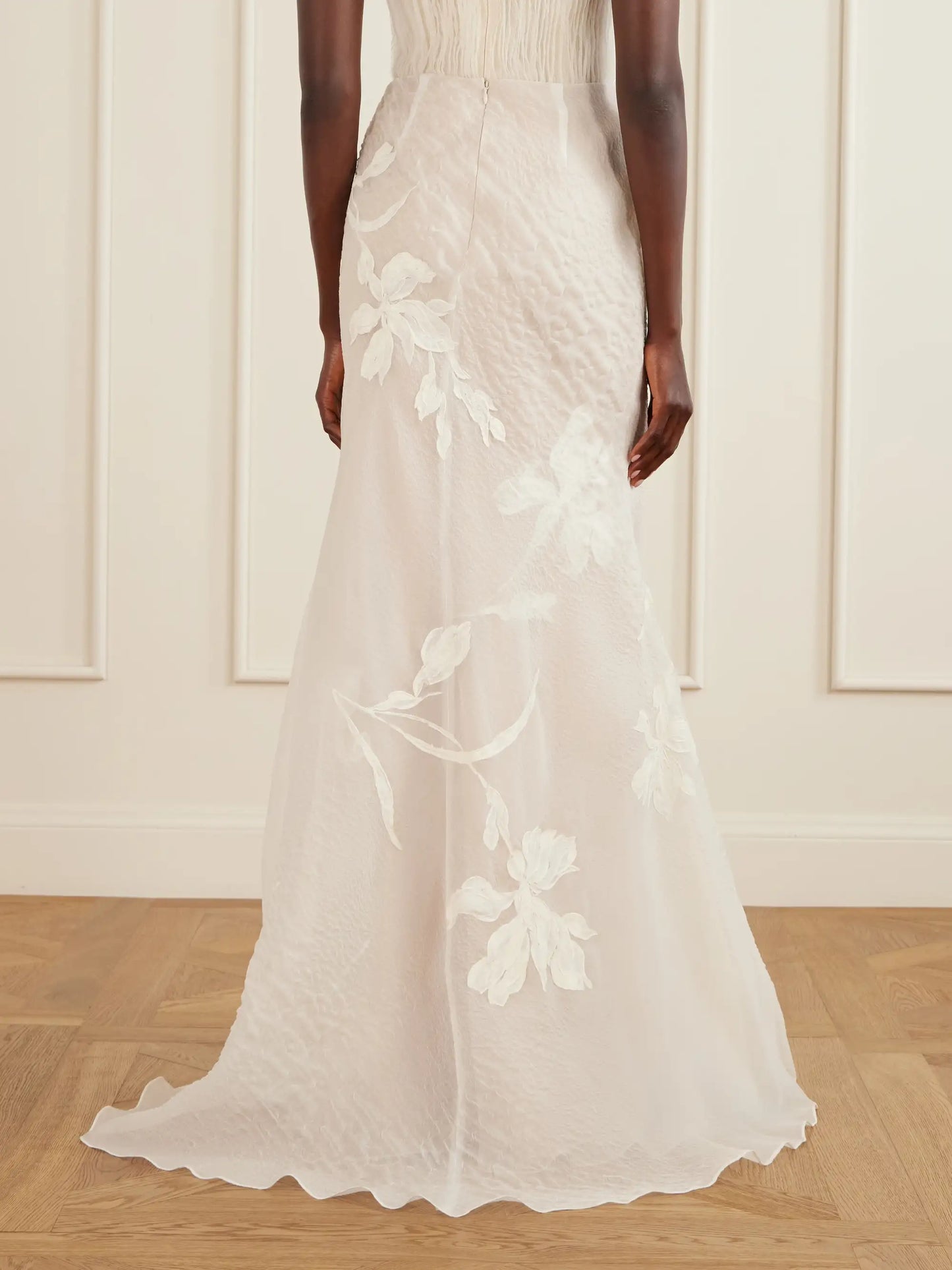 Dean Floral-embroidered Silk-blend Organza Maxi Skirt