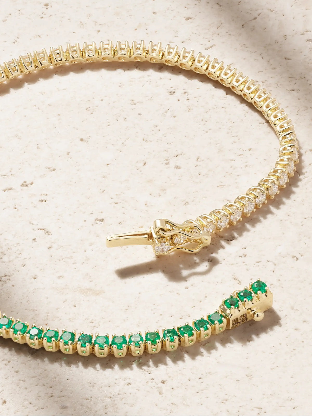 Hepburn 18-karat Gold, Diamond And Emerald Bracelet