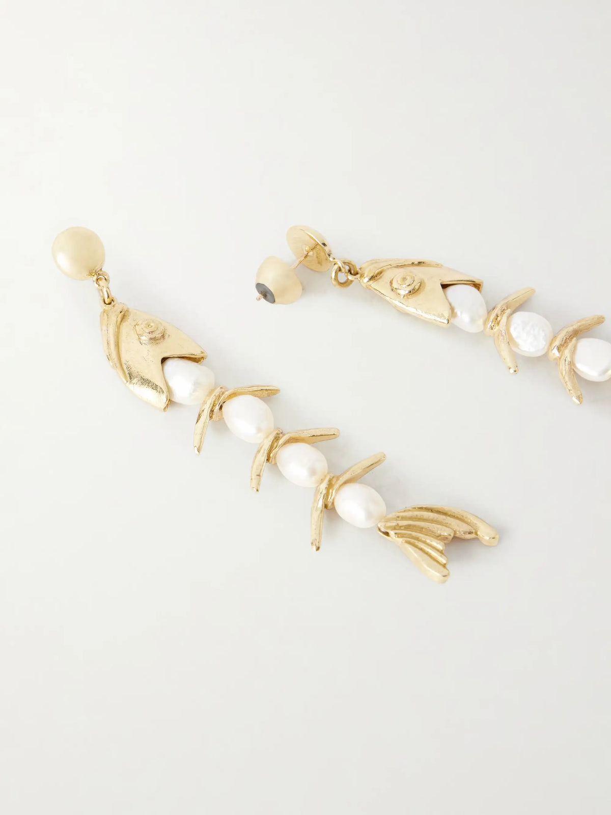 Calypso Gold-tone And Pearl Drop Earrings
