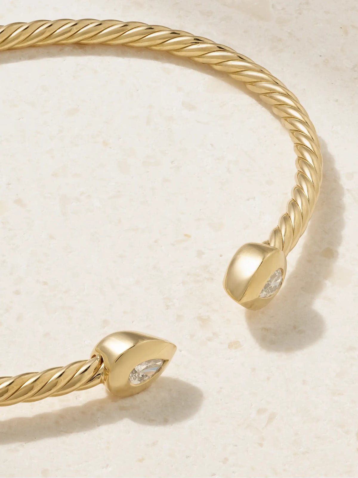 Petite Modern Renaissance Cablespira 18-karat Gold Diamond Cuff