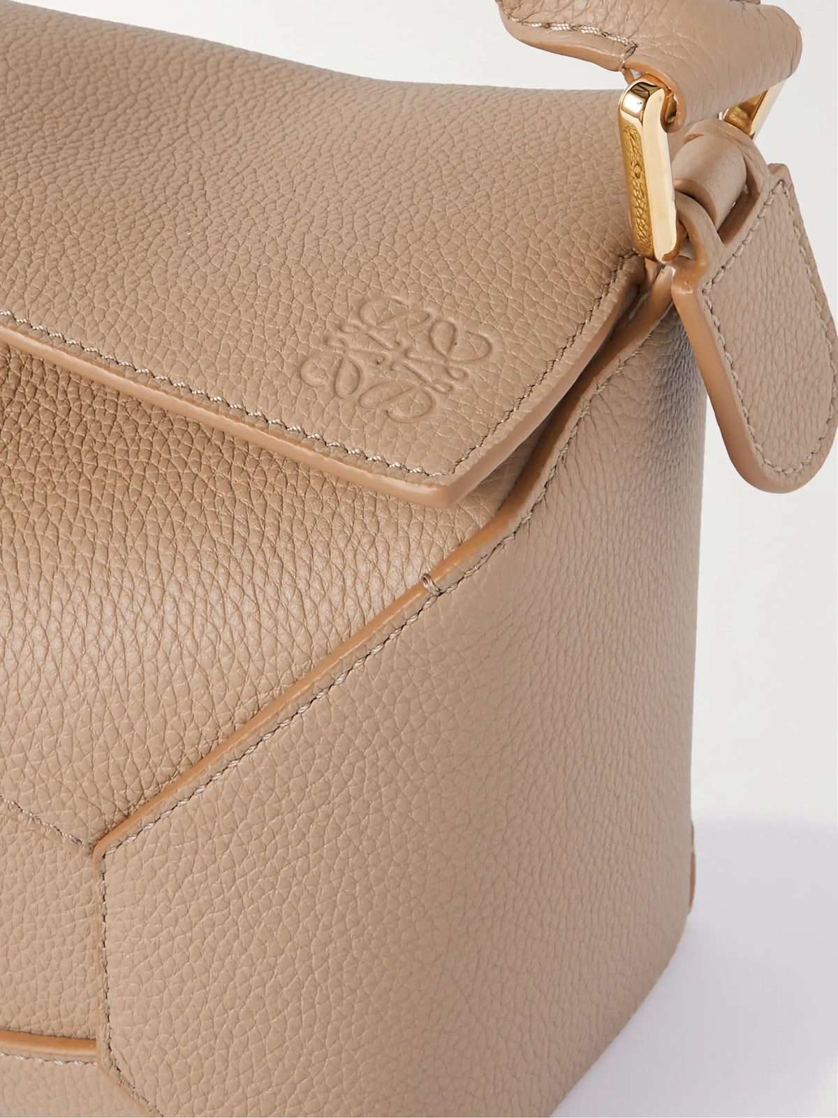 Puzzle Edge Small Textured-leather Shoulder Bag