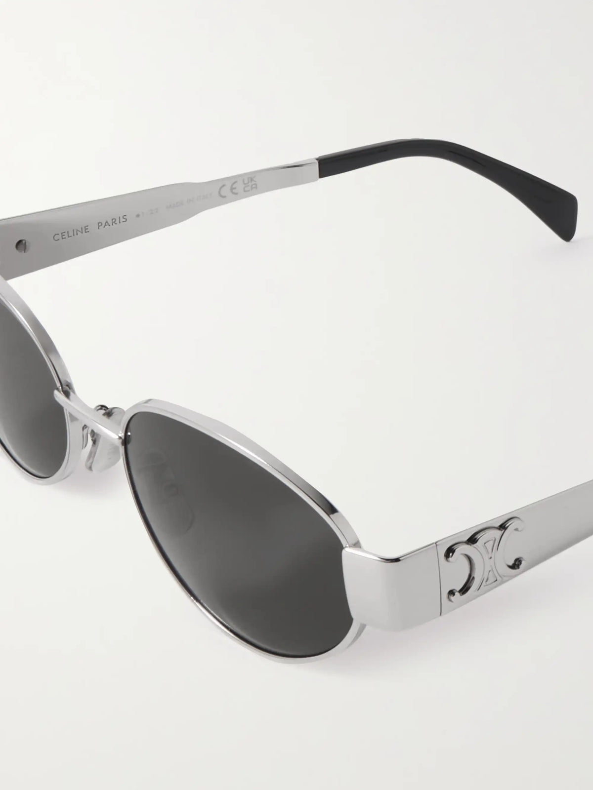 Oval-frame Silver-tone And Acetate Sunglasses