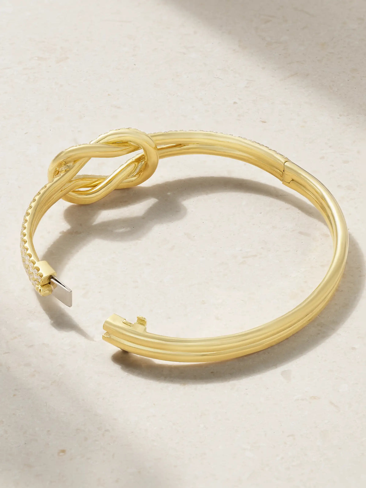 Knot 18-karat Gold Diamond Bracelet