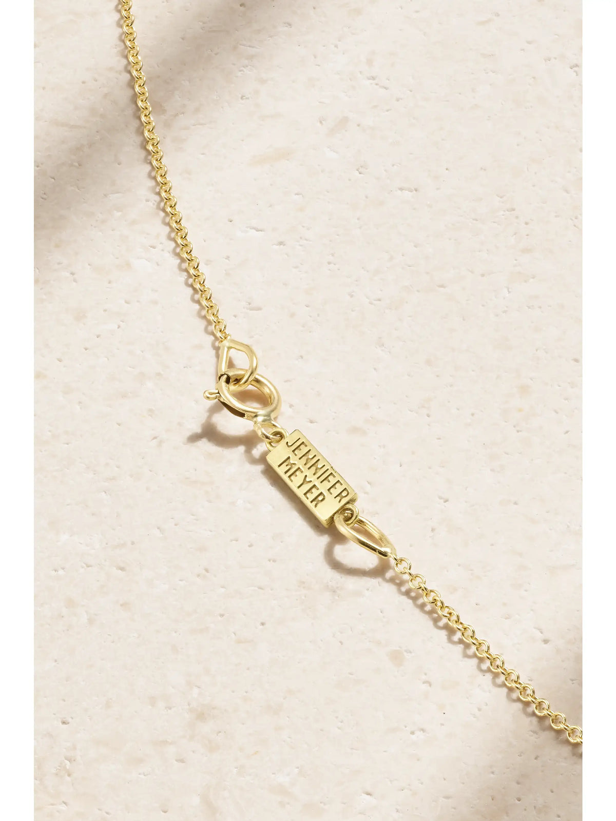 Mini Hamsa 18-karat Gold Emerald Necklace