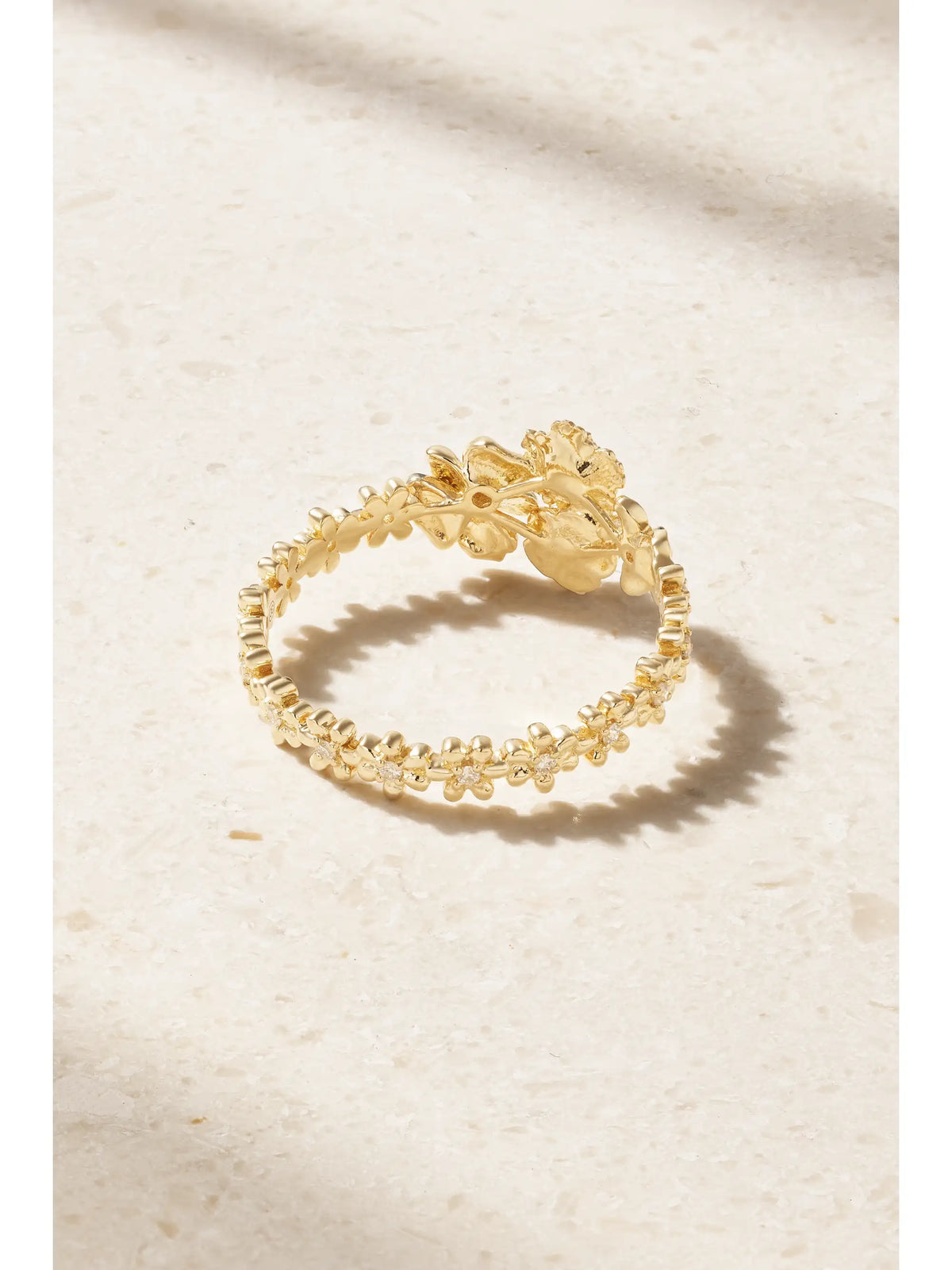 Flower Cluster 14-karat Gold Diamond Ring
