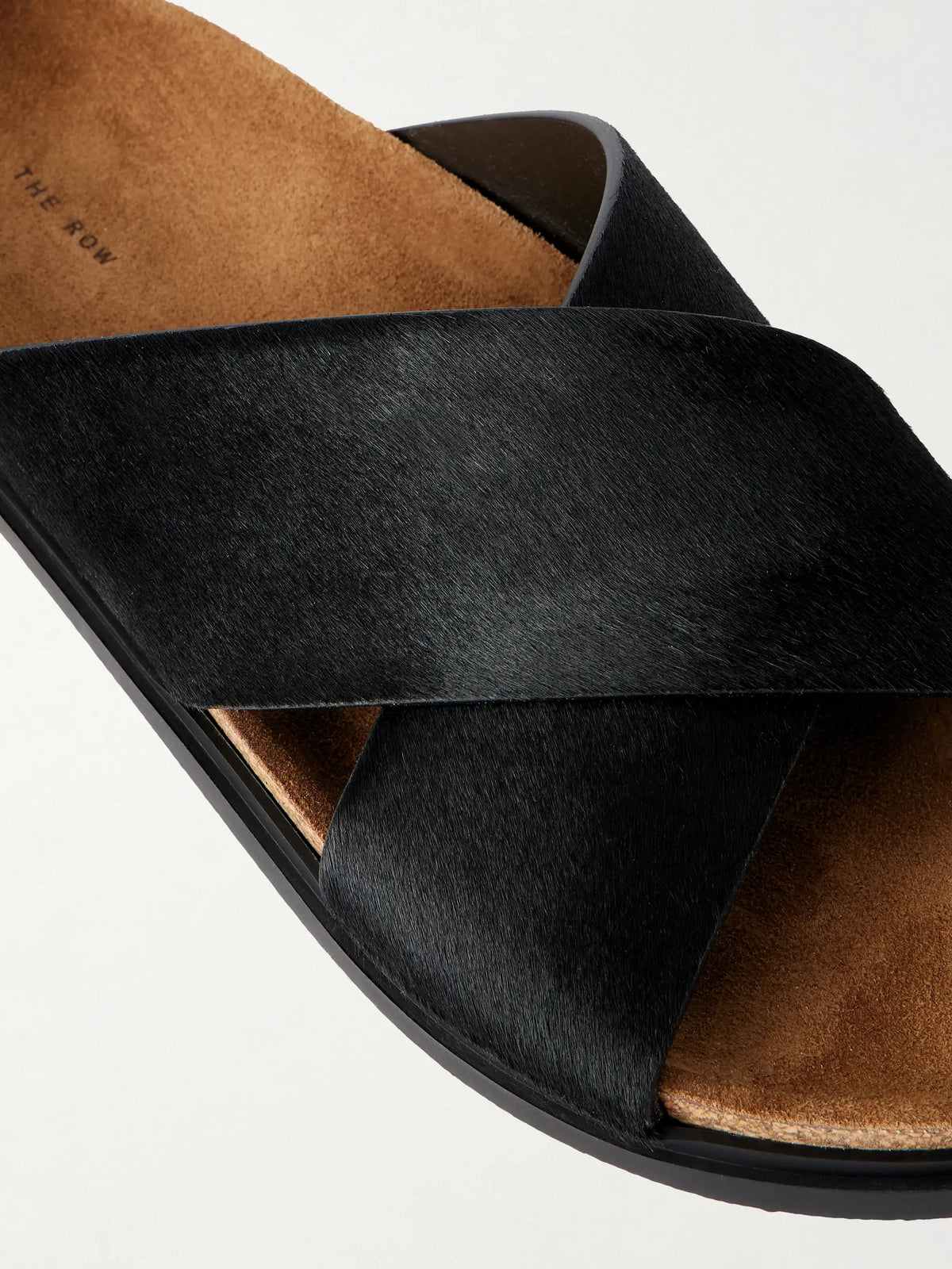 Cross Pony Hair Sandals