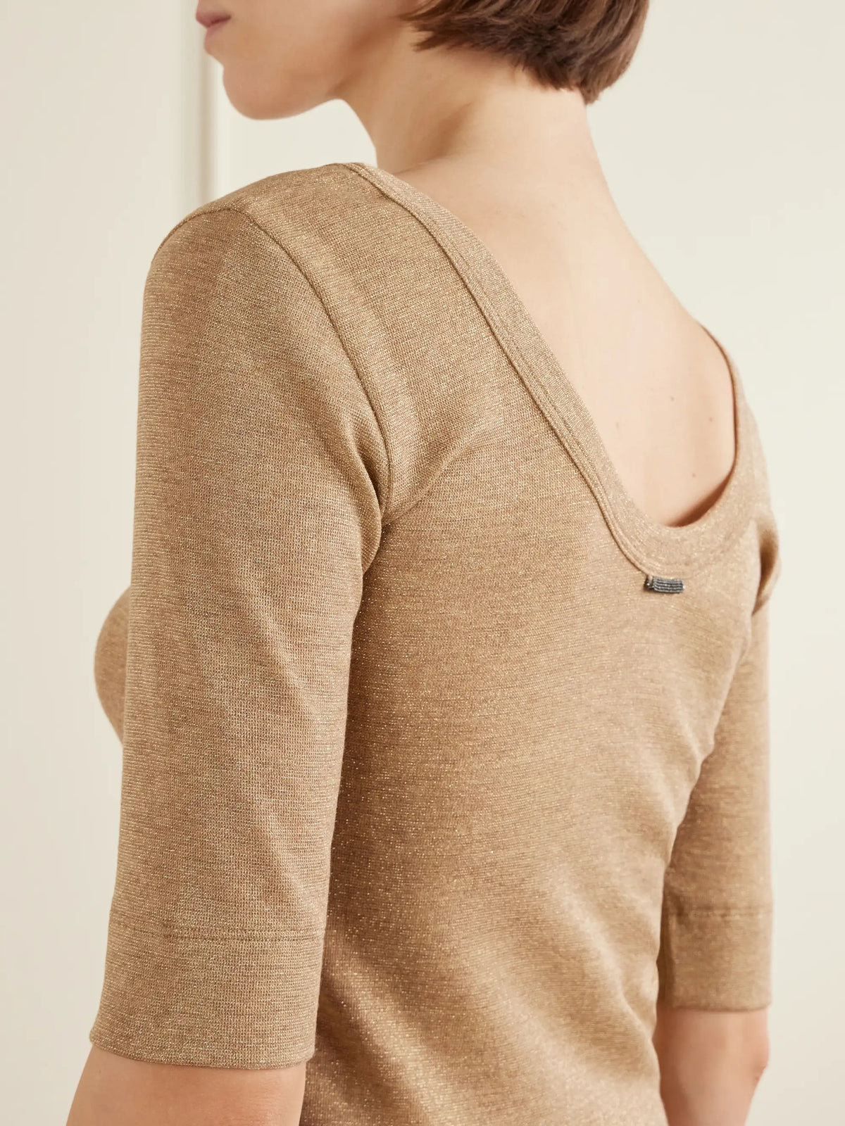 Brunello Cucinelli Metallic Wool-blend Knitted T-shirt