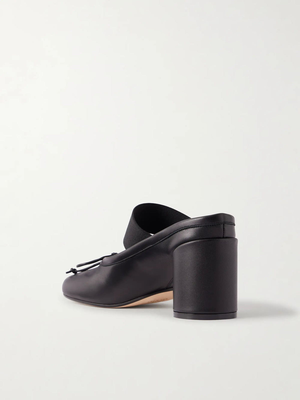 Bow-detailed Leather Mules