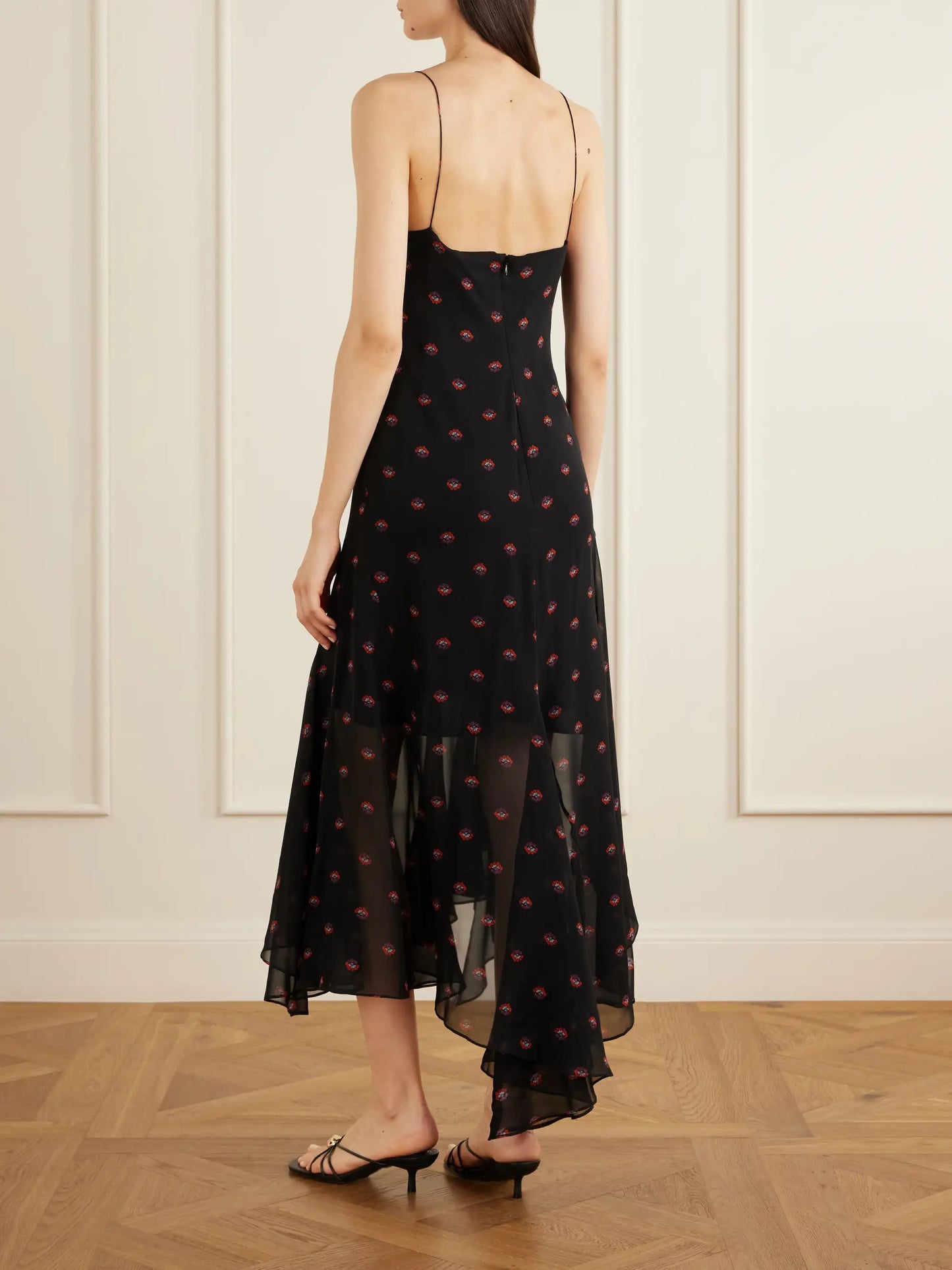 Aubrey Floral-print Silk-chiffon Gown