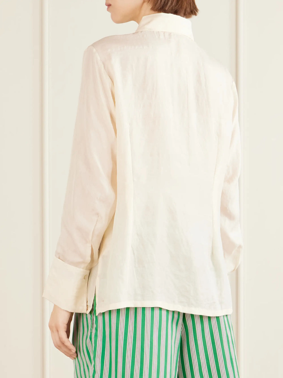 ALIX OF BOHEMIA Dana Floral-print Silk-satin Shirt