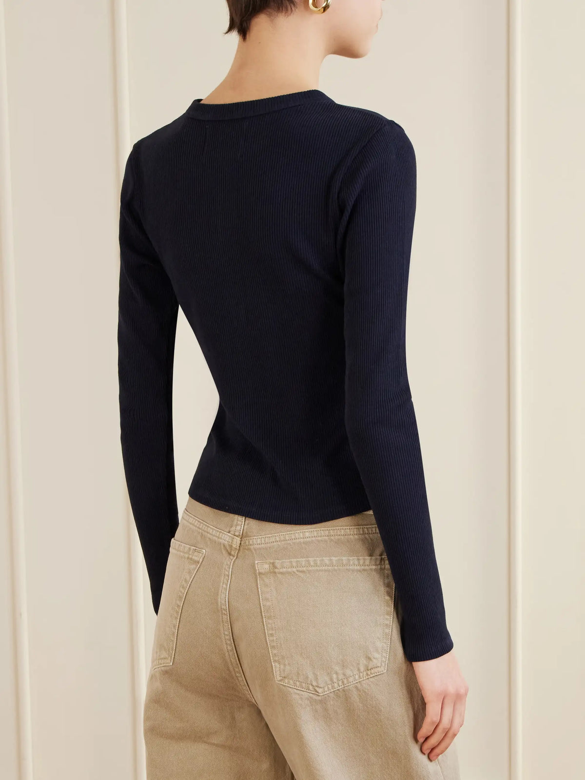 Kari Ribbed Stretch-jersey Cardigan