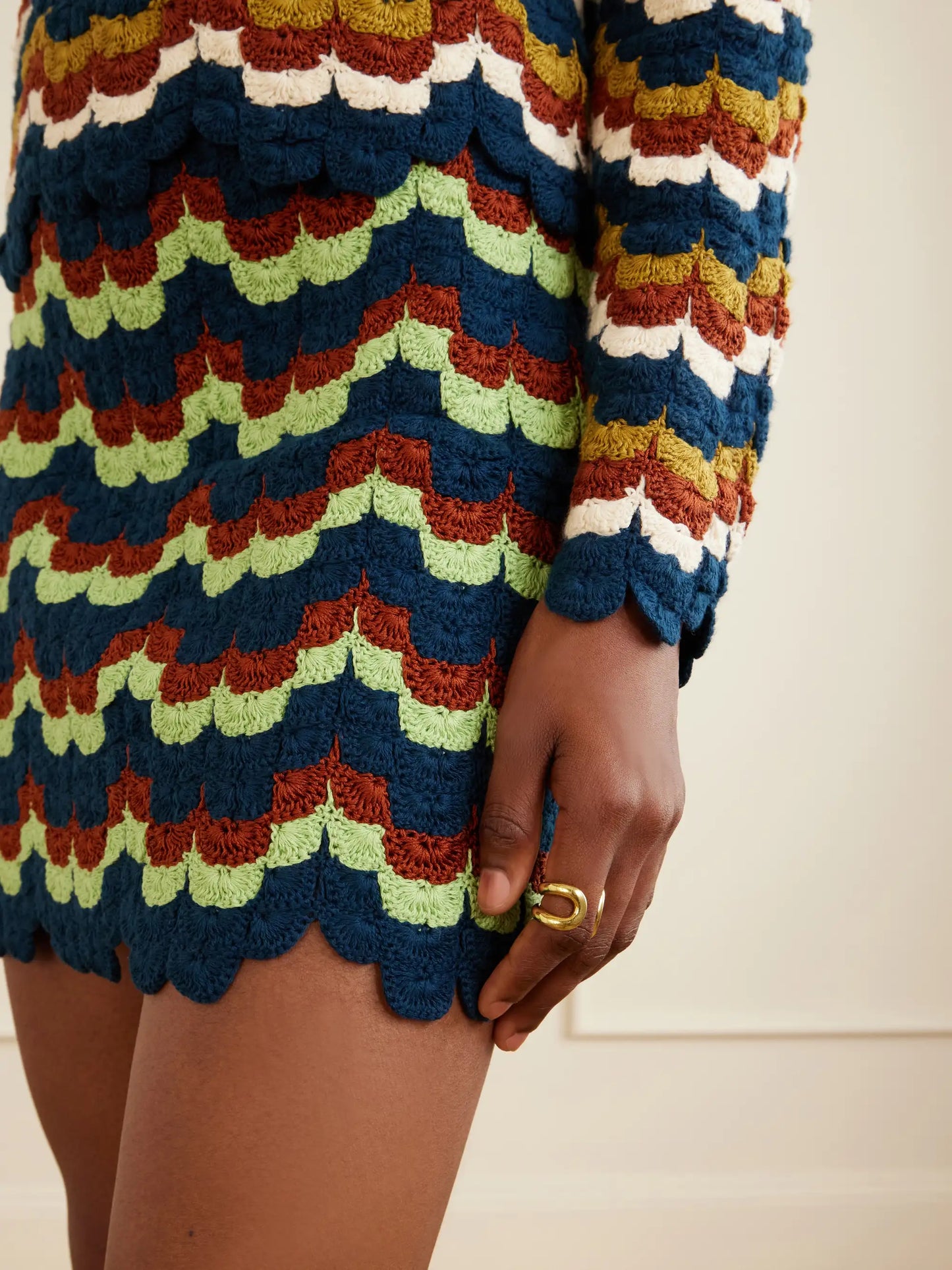 Alba Crocheted Cotton Mini Skirt