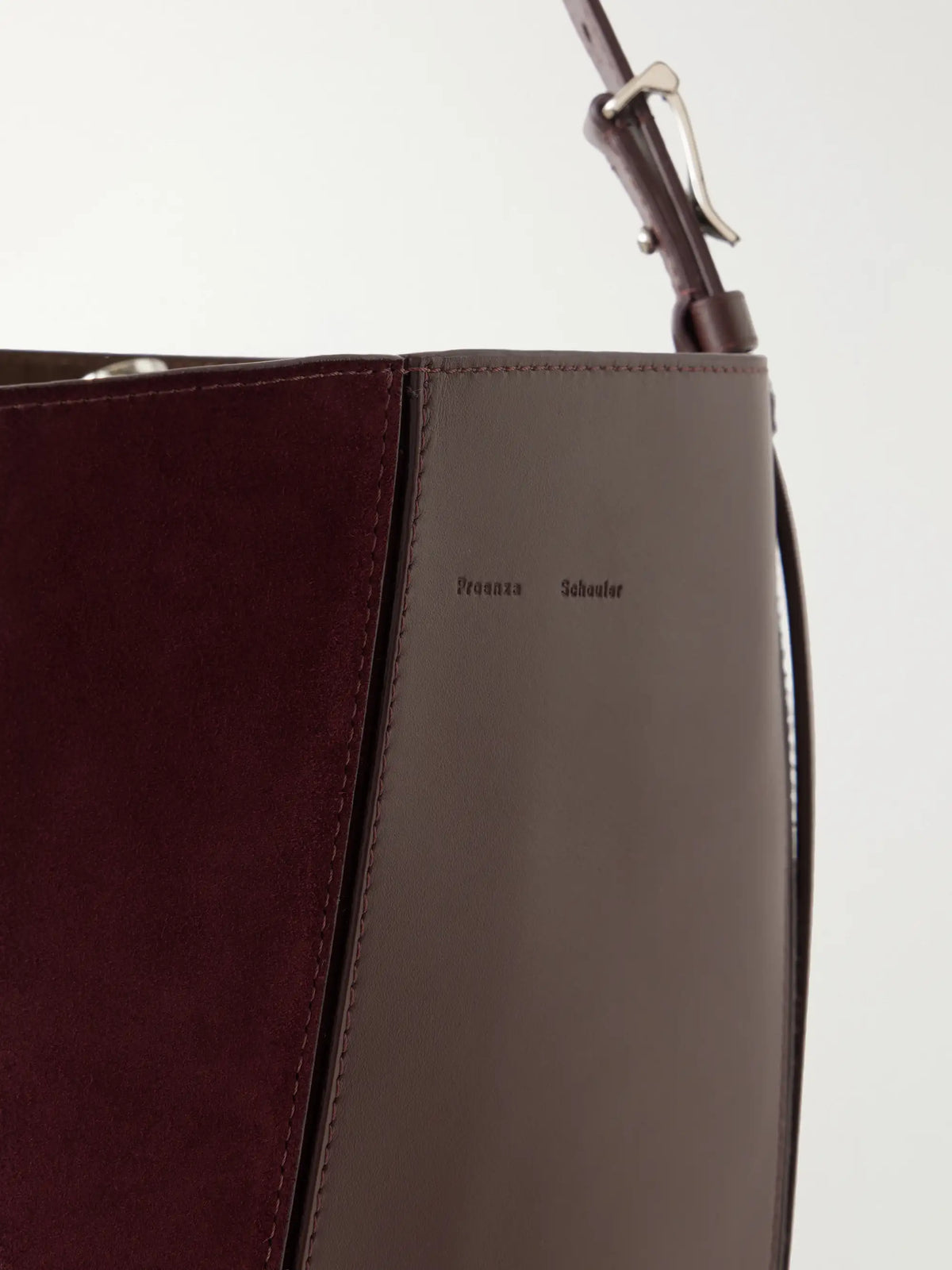 Proenza Schouler Hex Leather, Suede And Calf-hair Shoulder Bag